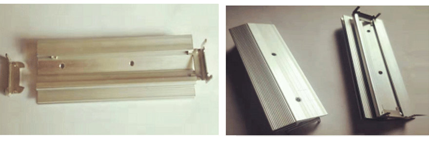 鋁合金散熱器PIN裝配前后